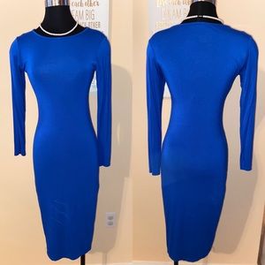 Royal blue fitted dress